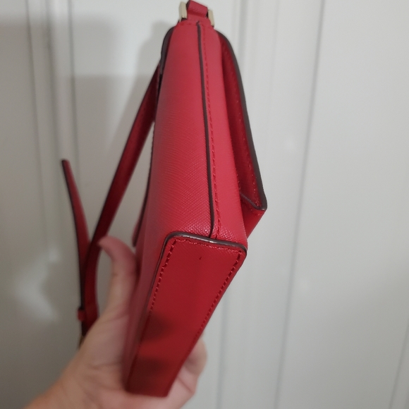 EUC Kate Spade Red Crossbody Saffiano Leather - Picture 8 of 13